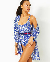 Lilly Pulitzer Natalie Shirtdress Cover-Up Deeper Coconut Ride With Me | Women Cover-Ups