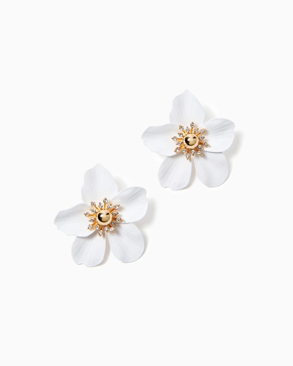 Lilly Pulitzer Oversized Orchid Earrings Resort White | Women Jewelry