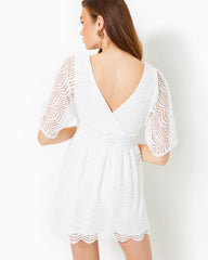 Lilly Pulitzer Parigi Skort Romper Resort White Scalloped Shell Lace | Women Rompers & Jumpsuits