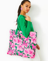 Lilly Pulitzer Piper Packable Tote Kelly Green Hibis Kiss | Women Bags