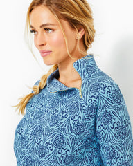 Lilly Pulitzer Playa Bonita Cotton Pullover Bon Bon Blue Go Your Own Wave | Women Tops