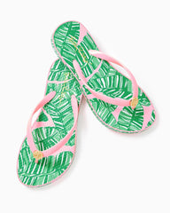 Lilly Pulitzer Pool Flip Flop Conch Shell Pink Lets Go Bananas Shoe | Women Shoes