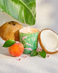 Lilly Pulitzer Printed Candle Conch Shell Pink Lets Go Bananas | Women Home Decor
