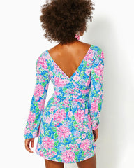 Lilly Pulitzer Riza Long Sleeve Romper Multi Spring In Your Step | Women Rompers & Jumpsuits