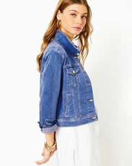 Lilly Pulitzer Seaspray Denim Jacket Caribbean Blues Wash | Women Tops