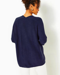 Lilly Pulitzer Sevie Dolman Sleeve Sweater Low Tide Navy | Women Tops