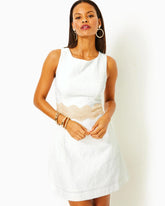 Lilly Pulitzer Siarra Stretch Dress Resort White Caliente Pucker Jacquard | Women Fit & Flare Dresses