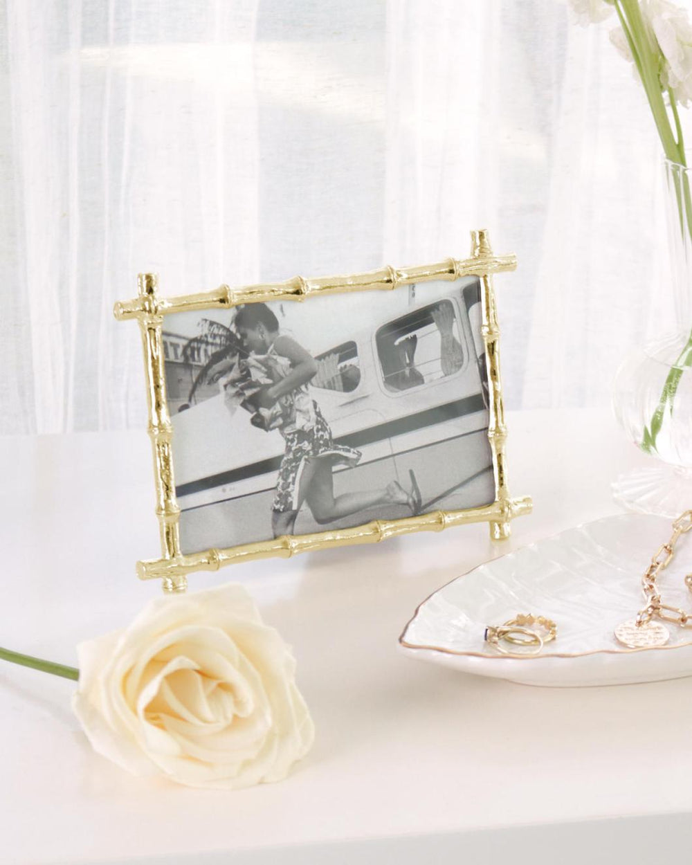 Lilly Pulitzer Small Bamboo Picture Frame Sea Crystals | Women Home Decor