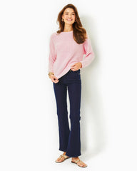 Lilly Pulitzer Soleen Sweater Pink Blossom Metallic | Women Tops