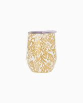 Lilly Pulitzer Stainless Steel Stemless Wine Tumbler Gold Metallic Calypso Coast | Women Tabletop