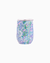 Lilly Pulitzer Stainless Steel Stemless Wine Tumbler Surf Blue Soleil It On Me | Women Tabletop
