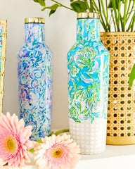 Lilly Pulitzer Stainless Steel Water Bottle Cumulus Blue Chick Magnet | Women Tabletop