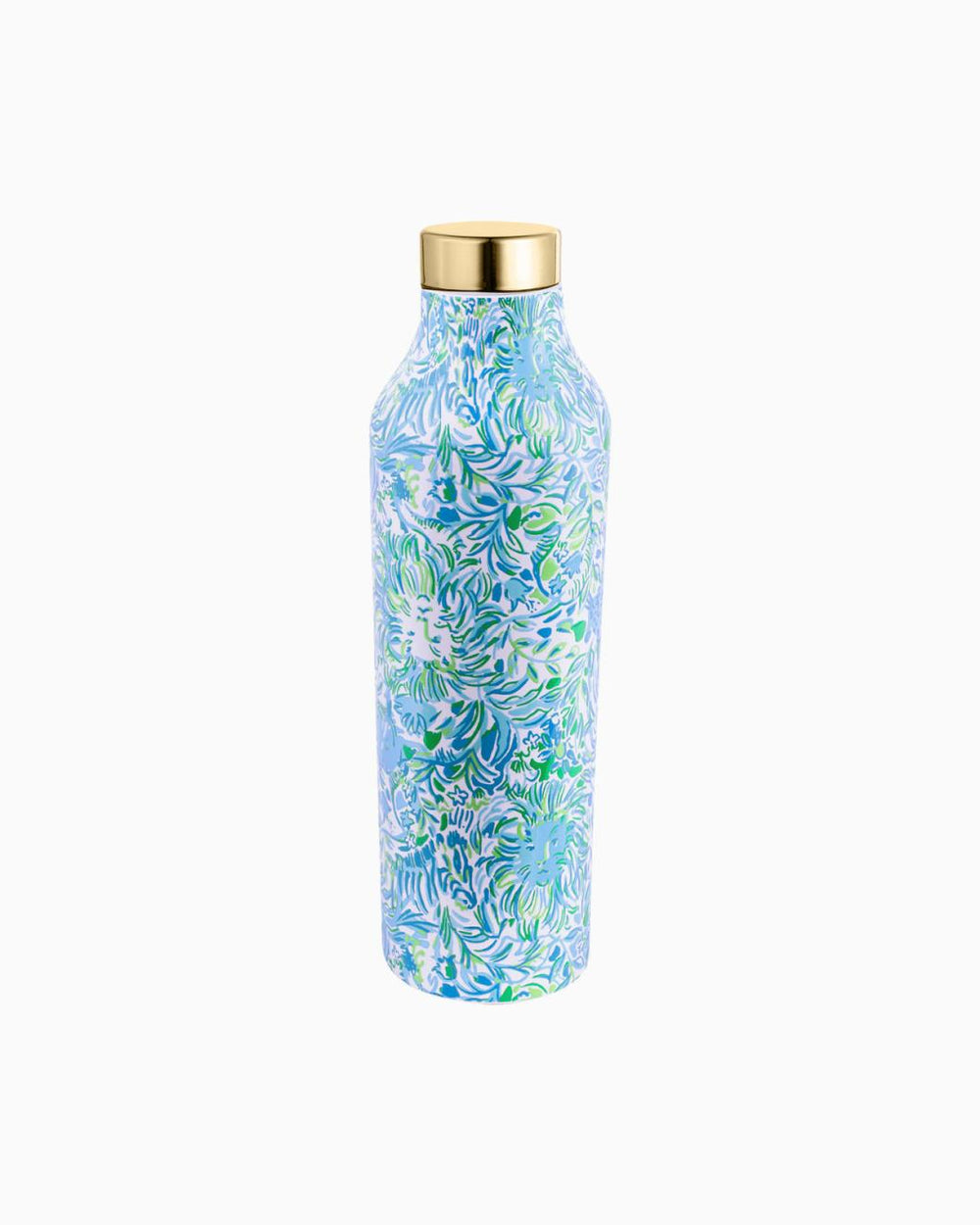 Lilly Pulitzer Stainless Steel Water Bottle Hydra Blue Dandy Lions | Women Tabletop
