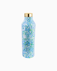 Lilly Pulitzer Stainless Steel Water Bottle Hydra Blue Dandy Lions | Women Tabletop