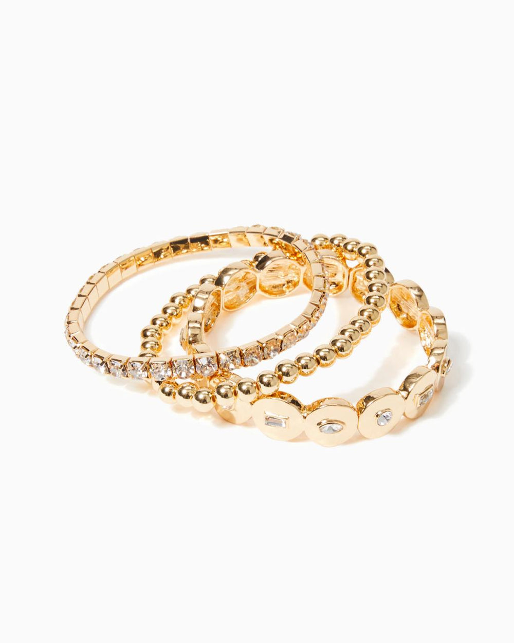 Lilly Pulitzer Stir It Up Bracelet Set Gold Metallic | Women Jewelry