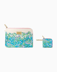Lilly Pulitzer Tech Pouch Set Cumulus Blue Chick Magnet | Women Phone & Tech