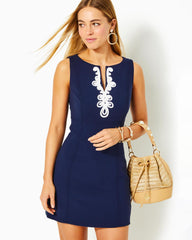 Lilly Pulitzer Trini Viscose Shift Dress True Navy | Women Shift Dresses
