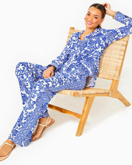 Lilly Pulitzer Upf 50+ 32" Grenada Knit Pant Deeper Coconut Ride With Me Engineered Chillylilly | Women Bottoms