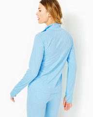 Lilly Pulitzer Upf 50+ Arietta Popover Heathered Bon Bon Blue | Women Tops