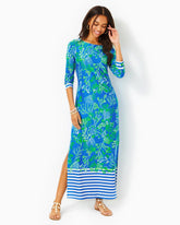 Lilly Pulitzer Upf 50+ Chillylilly Seralina Maxi Dress Briny Blue A Bit Salty Engineered Chillylilly | Women Straight Dresses