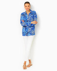 Lilly Pulitzer Upf 50+ Giavana Tunic Alba Blue Cruisin Together | Women Tops