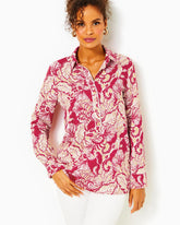 Lilly Pulitzer Upf 50+ Giavana Tunic Poinsettia Red Island Vibes | Women Tops