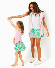 Lilly Pulitzer Upf 50+ Girls Mini Bacio Skort Spearmint Blossom Views | Girl Tops & Bottoms