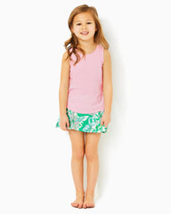 Lilly Pulitzer Upf 50+ Girls Mini Bacio Skort Spearmint Blossom Views | Girl Tops & Bottoms