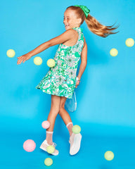 Lilly Pulitzer Upf 50+ Girls Mini Dania Dress Spearmint Blossom Views | Girl Dresses & Rompers