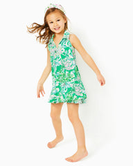 Lilly Pulitzer Upf 50+ Girls Mini Dania Dress Spearmint Blossom Views | Girl Dresses & Rompers