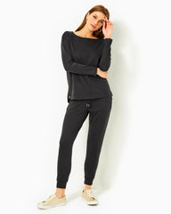 Lilly Pulitzer Upf 50+ Karessa Top Black | Women Tops