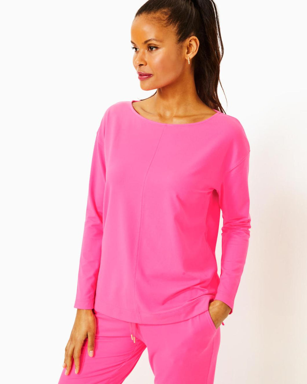 Lilly Pulitzer Upf 50+ Karessa Top Roxie Pink | Women Tops
