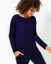 Lilly Pulitzer Upf 50+ Karessa Top True Navy | Women Tops