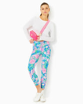 Lilly Pulitzer Upf 50+ Luxletic 24" Weekender High Rise Midi Legging Multi Spring In Your Step | Women Bottoms