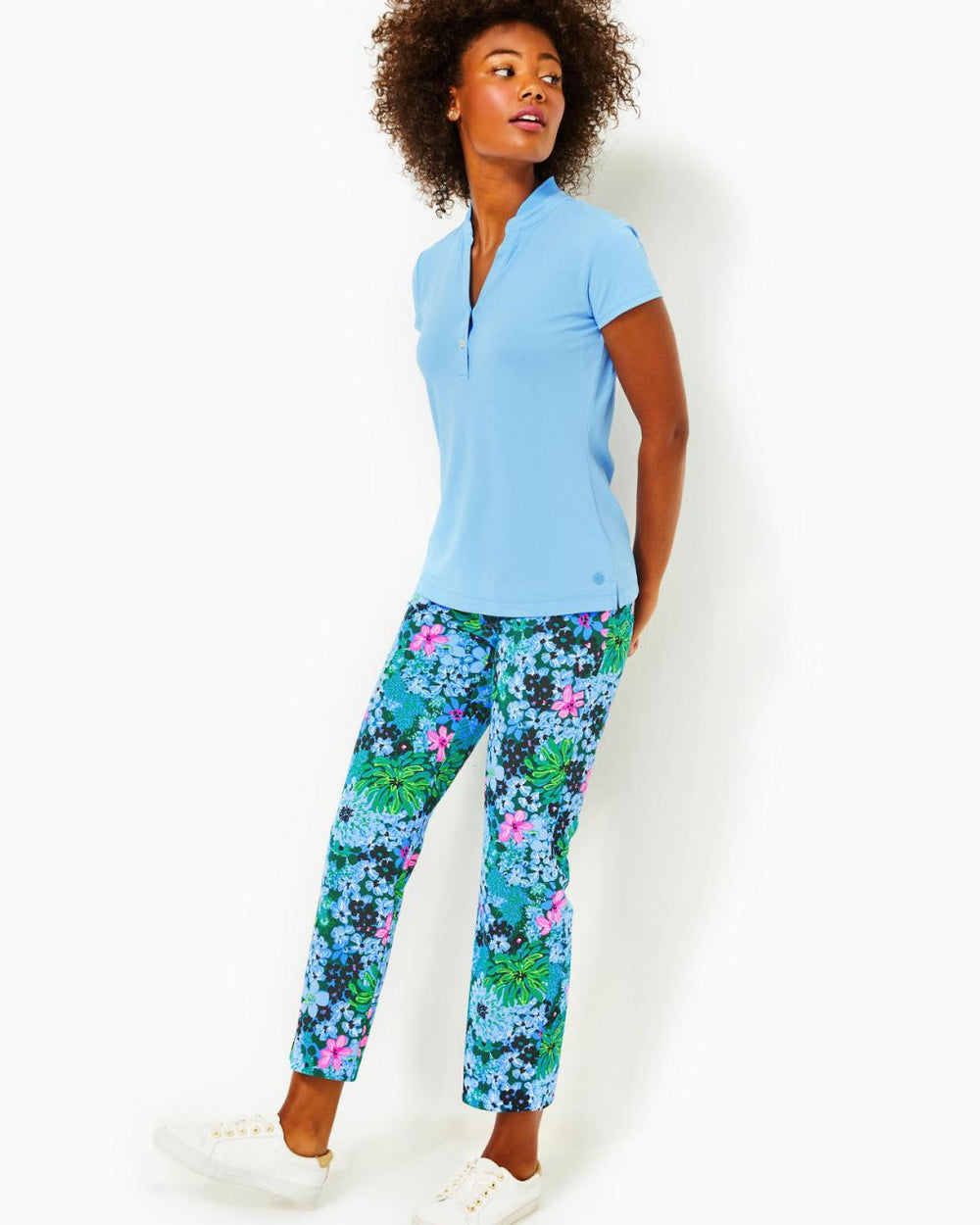 Lilly Pulitzer Upf 50+ Luxletic 28" Alston High Rise Pant Multi Soiree All Day Golf | Women Bottoms