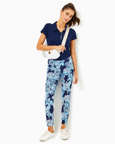 Lilly Pulitzer Upf 50+ Luxletic 28" Corso Pant Low Tide Navy Bouquet All Day Golf | Women Bottoms