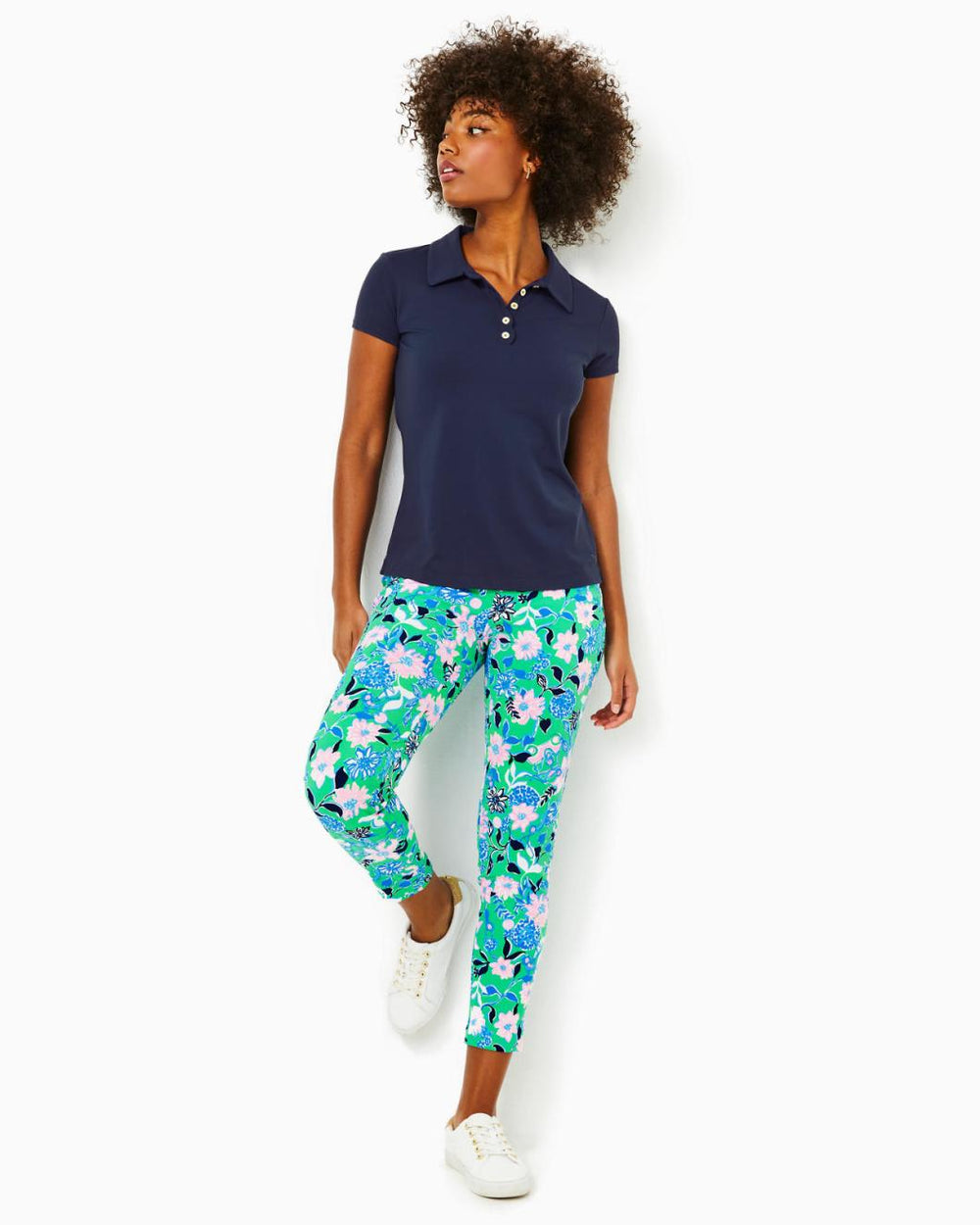 Lilly Pulitzer Upf 50+ Luxletic 28" Corso Pant Spearmint Golf Till You Drop Woven | Women Bottoms