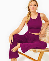 Lilly Pulitzer Upf 50+ Luxletic 31.5" Carpe Vita Flare Legging Mulberry | Women Tops