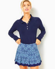 Lilly Pulitzer Upf 50+ Luxletic Annora Skort Bon Bon Blue Go Your Own Wave Engineered Skort | Women Bottoms