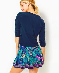 Lilly Pulitzer Upf 50+ Luxletic Annora Skort Low Tide Navy Life Of The Party Engineered Skort | Women Bottoms