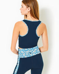 Lilly Pulitzer Upf 50+ Luxletic Bentlee Bra Top Low Tide Navy | Women Tops