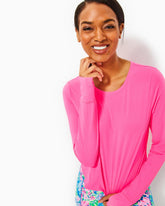 Lilly Pulitzer Upf 50+ Luxletic Emerie Active Tee Roxie Pink | Women Tops
