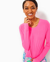 Lilly Pulitzer Upf 50+ Luxletic Emerie Active Tee Roxie Pink | Women Tops