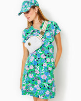 Lilly Pulitzer Upf 50+ Luxletic Frida Scallop Polo Dress Spearmint Golf Till You Drop | Women Active Dresses