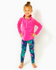 Lilly Pulitzer Upf 50+ Luxletic Girls Mini Weekender Legging Low Tide Navy Life Of The Party | Girl Tops & Bottoms