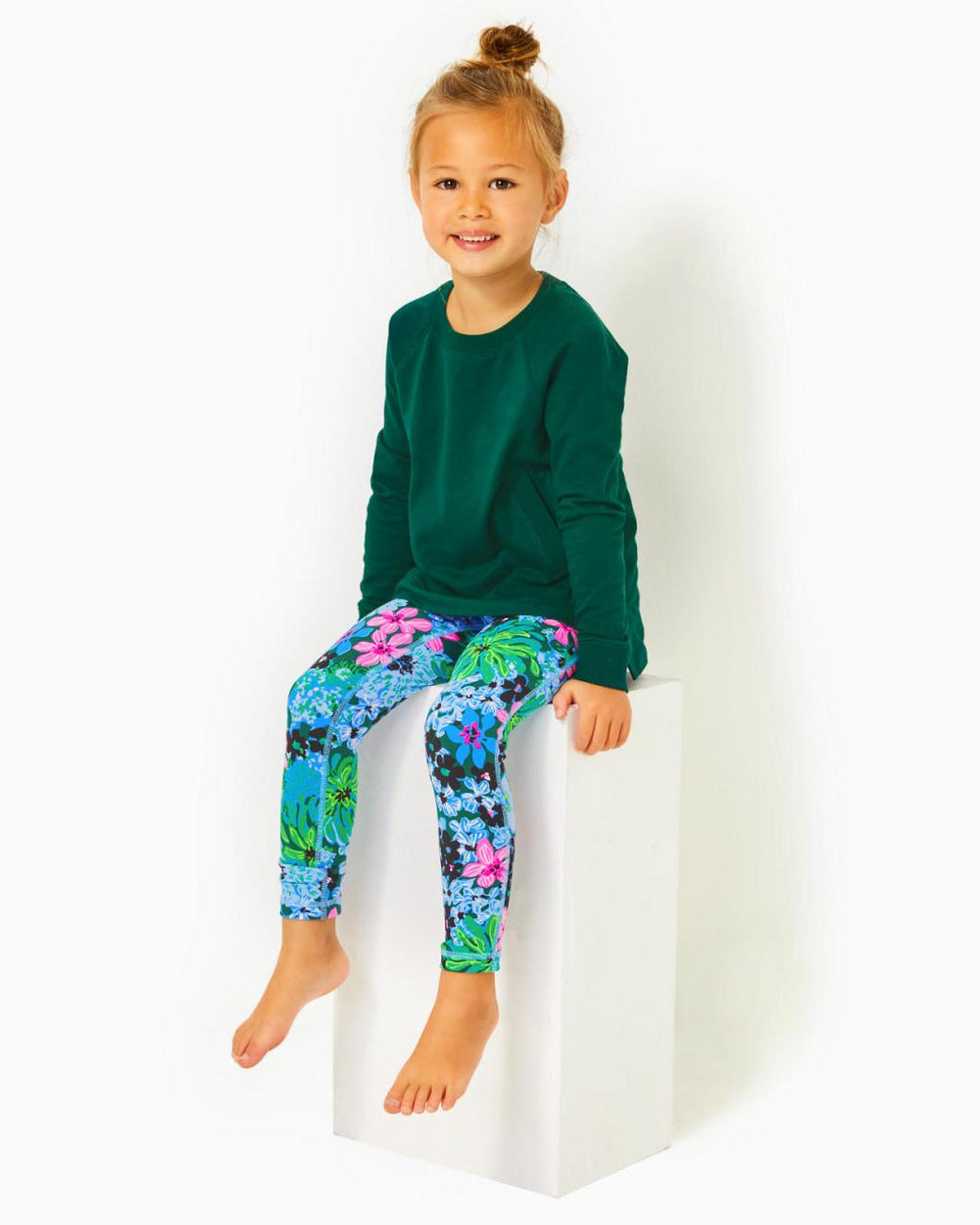 Lilly Pulitzer Upf 50+ Luxletic Girls Mini Weekender Legging Multi Soiree All Day | Girl Tops & Bottoms