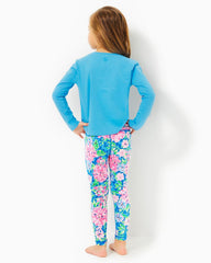 Lilly Pulitzer Upf 50+ Luxletic Girls Mini Weekender Legging Multi Spring In Your Step | Girl Tops & Bottoms