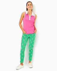 Lilly Pulitzer Upf 50+ Luxletic Imara Polo Top Roxie Pink | Women Tops