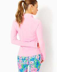 Lilly Pulitzer Upf 50+ Luxletic Justine Pullover Conch Shell Pink | Women Tops