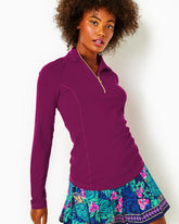 Lilly Pulitzer Upf 50+ Luxletic Justine Pullover Mulberry | Women Tops